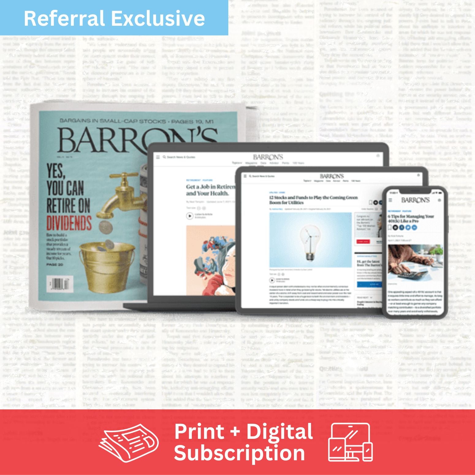 [referral] Barron’s Newspaper [ 1-Year Print & Digital]